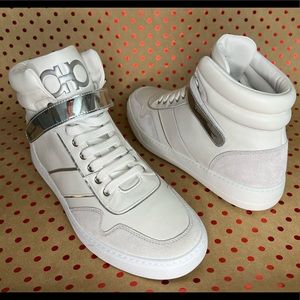 Salvatore Ferragamo Men's Noe High Top Sneakers (New)